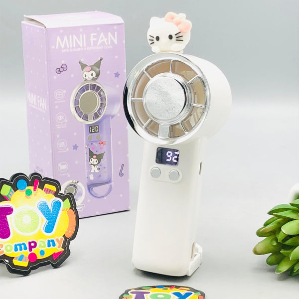 5.5" Rechargeable Hello Kitty Digital Display Handheld Fan