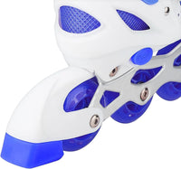 8* Inches Kids Four Wheel Roller Skating Shoes - Blue