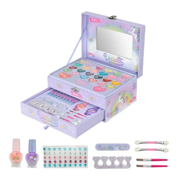 37Pcs Realistic Magical Unicorn Makeup Suitcase