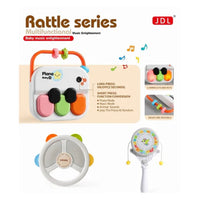 3Pcs Baby Musical Rattles Set With Lights