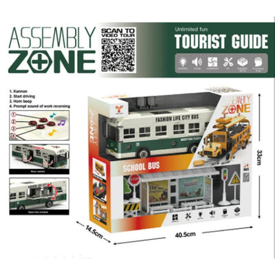 Large Detachable Kids School Bus With Light & Sound