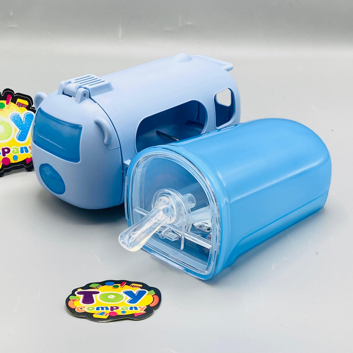 500ml Cute Bear Bus Design Kids Water Bottle - Blue