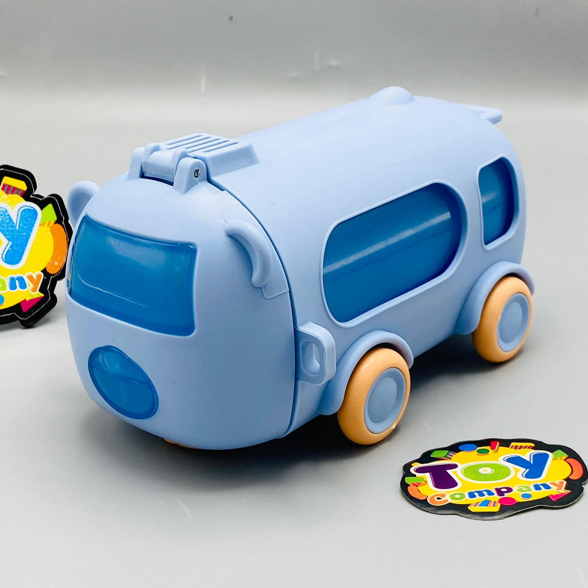 500ml Cute Bear Bus Design Kids Water Bottle - Blue