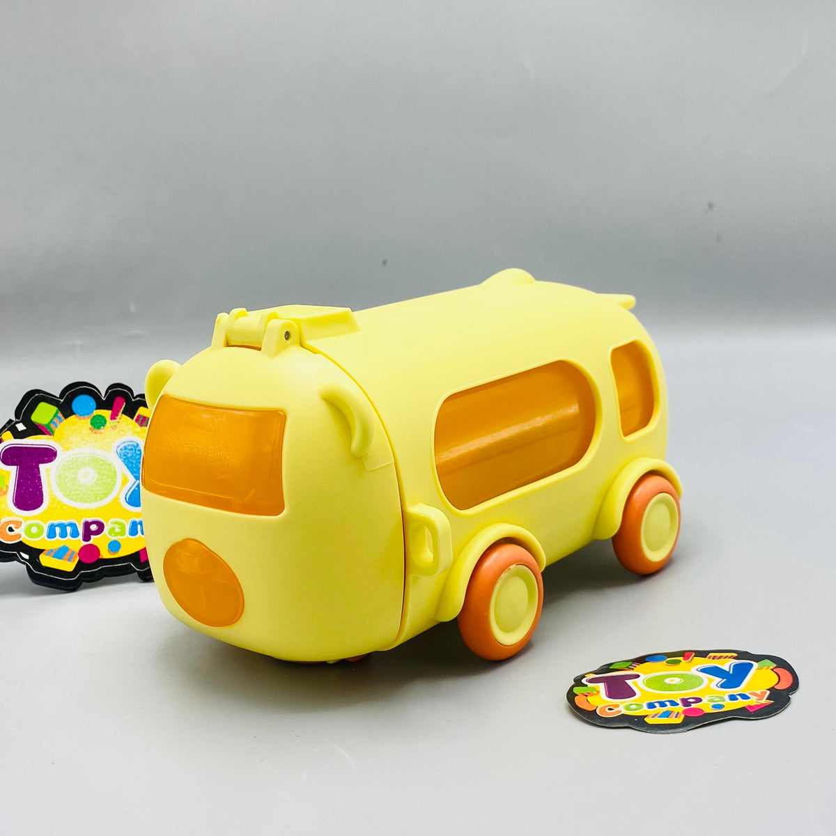 500ml Cute Bear Bus Design Kids Water Bottle - yellow
