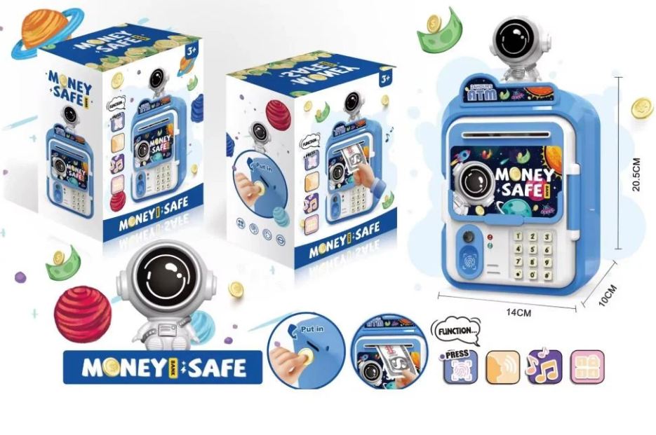 Spaceman Themed Kids Money Saving ATM Machine