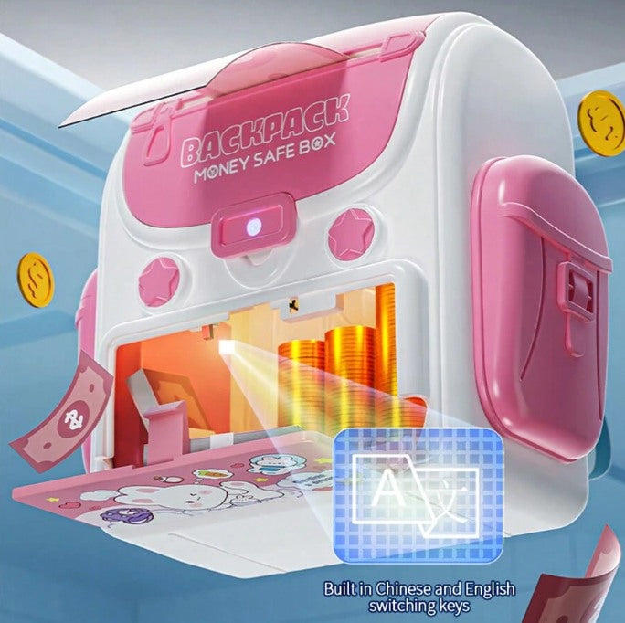 Multi-functional Backpack Money Saving Piggy Bank - Pink