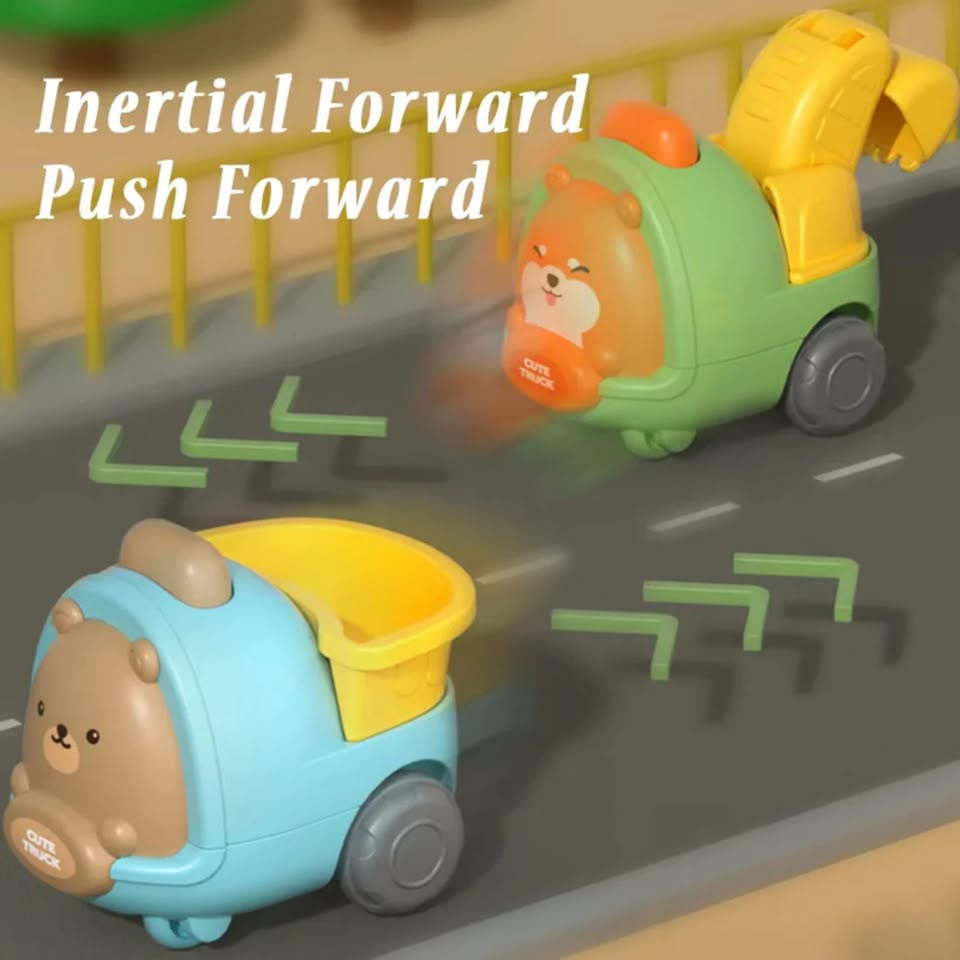 1Pc Inertial Cute Animal Engineering Vehicle