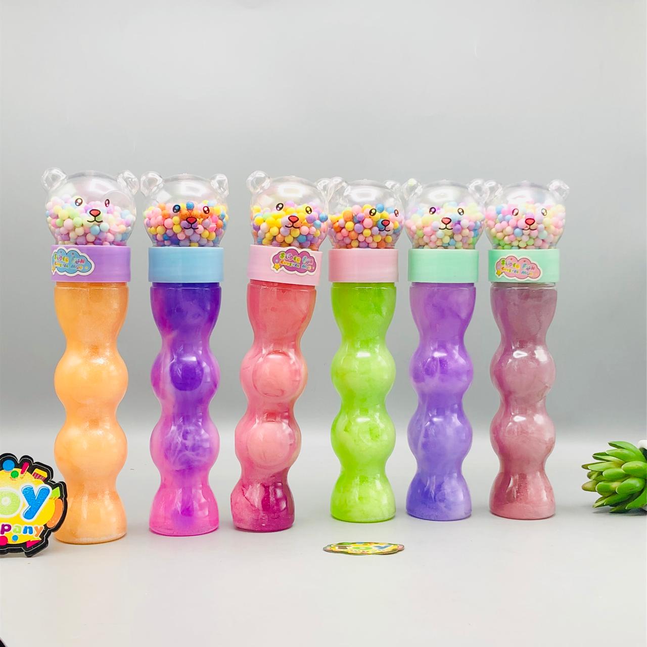 1Pc Bear Shape Snowflake Crystal Slime Mud Bottle