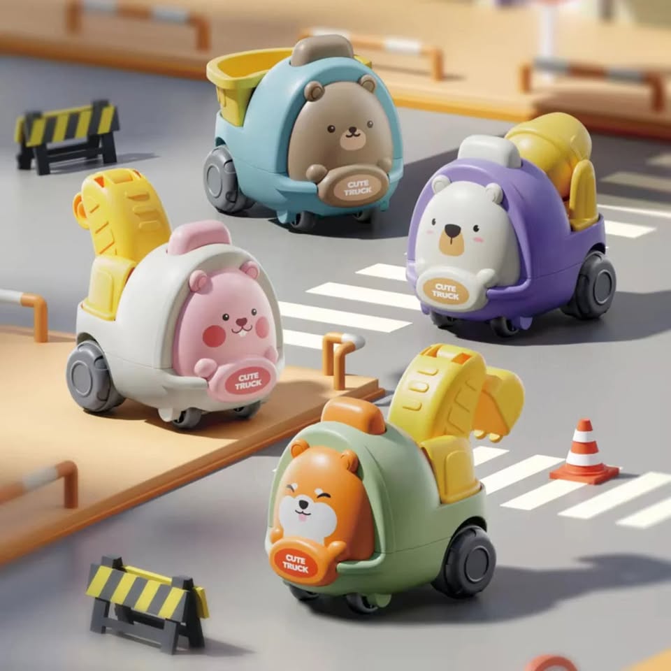 1Pc Inertial Cute Animal Engineering Vehicle