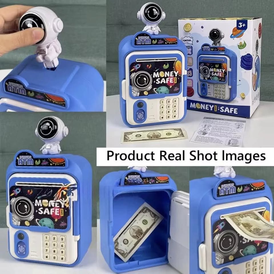 Spaceman Themed Kids Money Saving ATM Machine