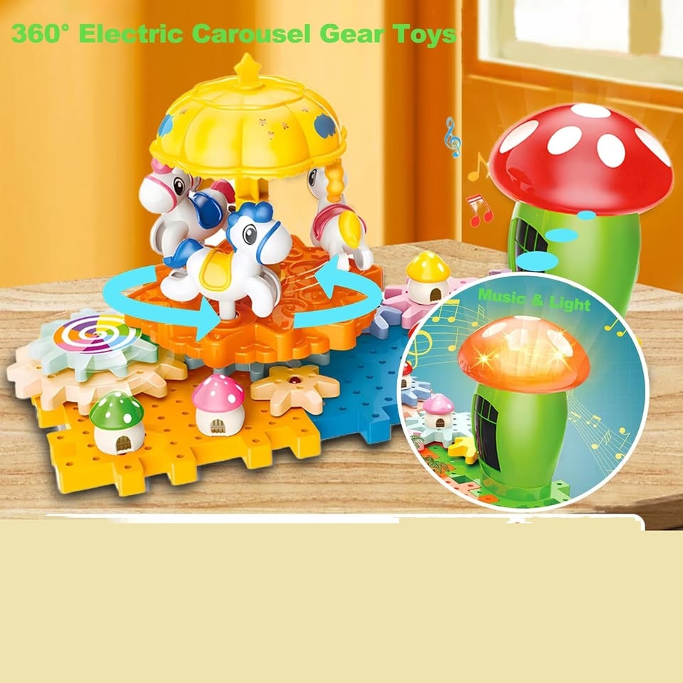 38Pcs DIY Electric Rotating Gear Building Blocks
