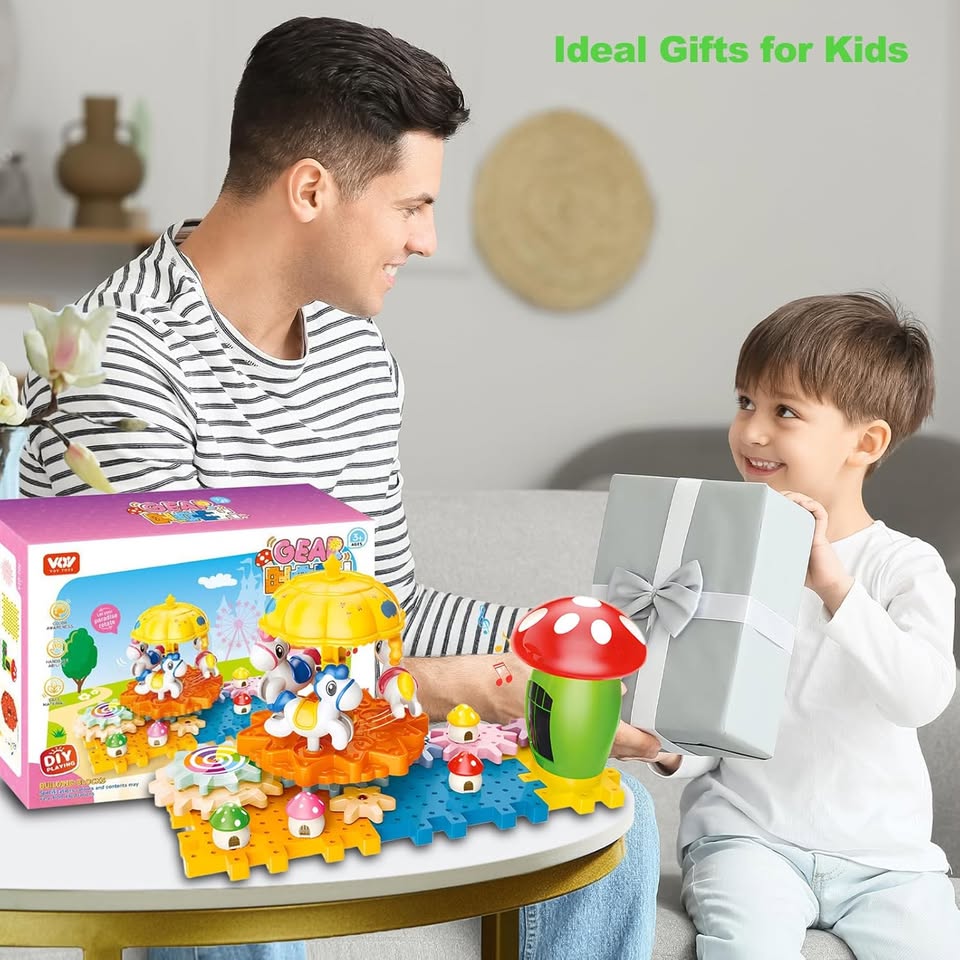 38Pcs DIY Electric Rotating Gear Building Blocks