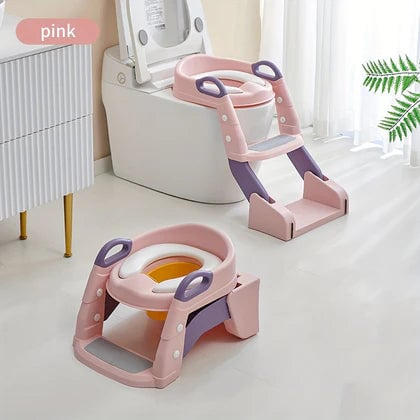 Multi-functional Foldable Baby Pot With Ladder - Pink