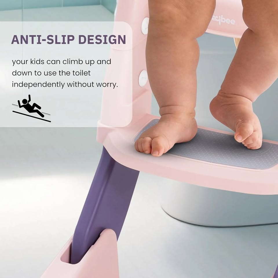 Multi-functional Foldable Baby Pot With Ladder - Pink
