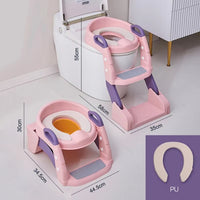 Multi-functional Foldable Baby Pot With Ladder - Pink