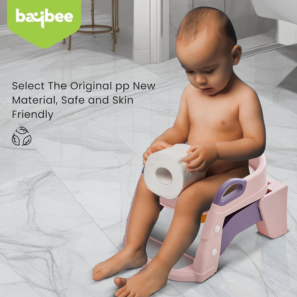 Multi-functional Foldable Baby Pot With Ladder - Pink