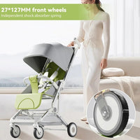Premium Foldable M9 Baby Stroller Pocket Cart - Gray