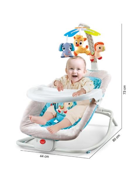 Multi-functional 2in1 Musical Baby Rocking Cradle - Blue