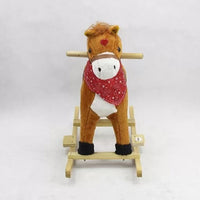 Kids Classic Plush Rocking Horse With Smooth Motion