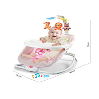 Multi-functional 2in1 Musical Baby Rocking Cradle - Pink