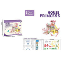 184Pcs DIY Princess Doll House