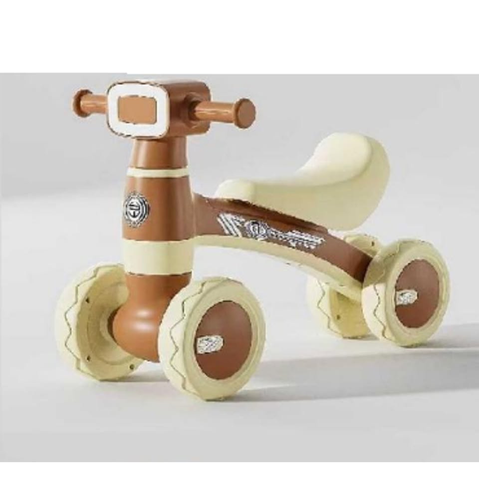 Animation Ride-on Baby Foot To Floor Balance Bike - Brown