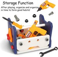 40Pcs Pretend Play Kids Tool Set With Electric Drill