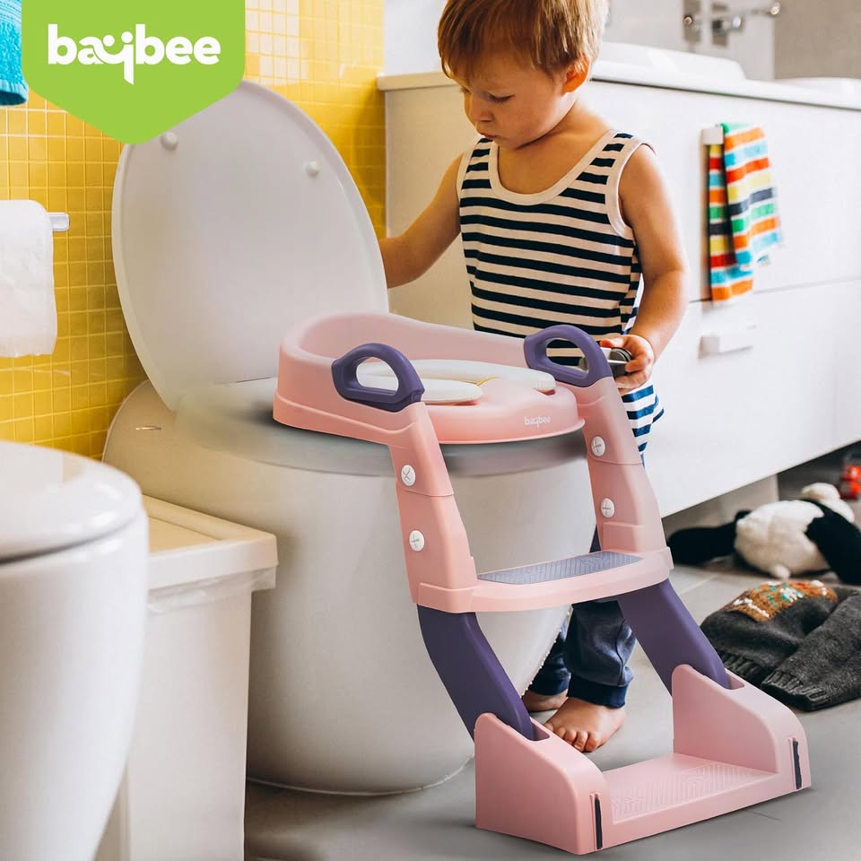 Multi-functional Foldable Baby Pot With Ladder - Pink