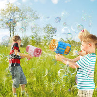 69 Holes Rechargeable Bazooka Colorful Bubble Gun