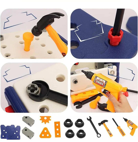 40Pcs Pretend Play Kids Tool Set With Electric Drill