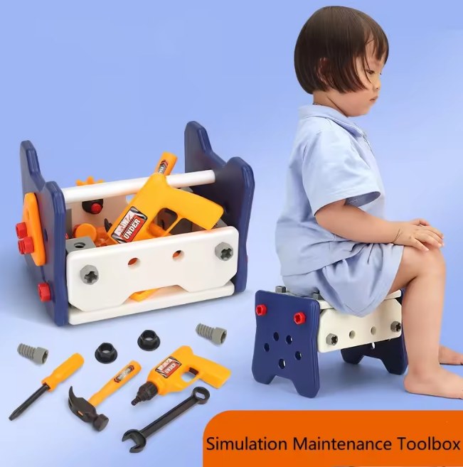 40Pcs Pretend Play Kids Tool Set With Electric Drill