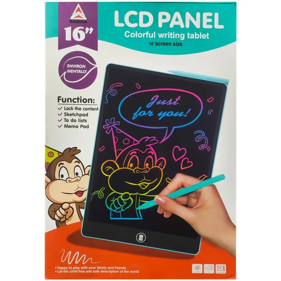 16" Inches Colorful LCD Writing Tablet
