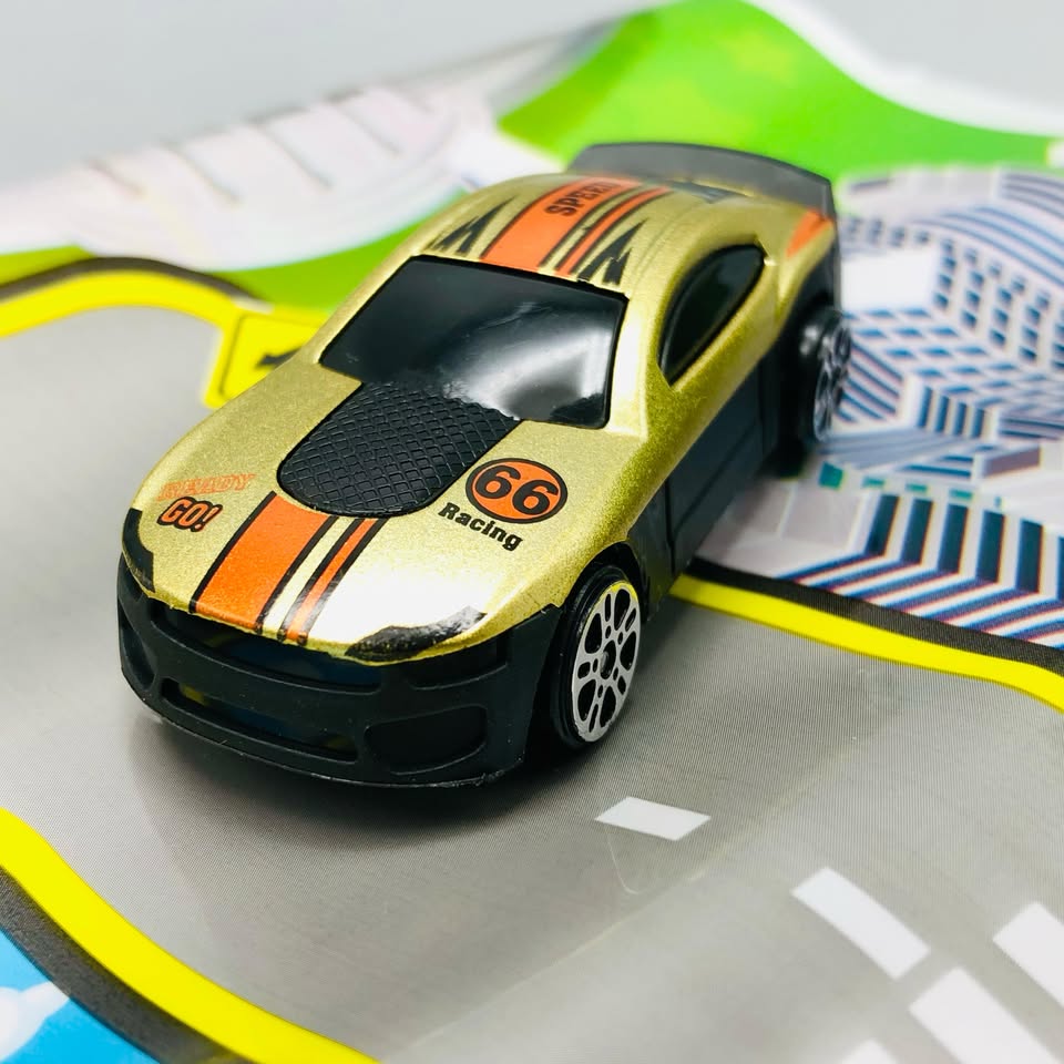 5Pcs Mini Alloy Cars With Road Map & Launcher