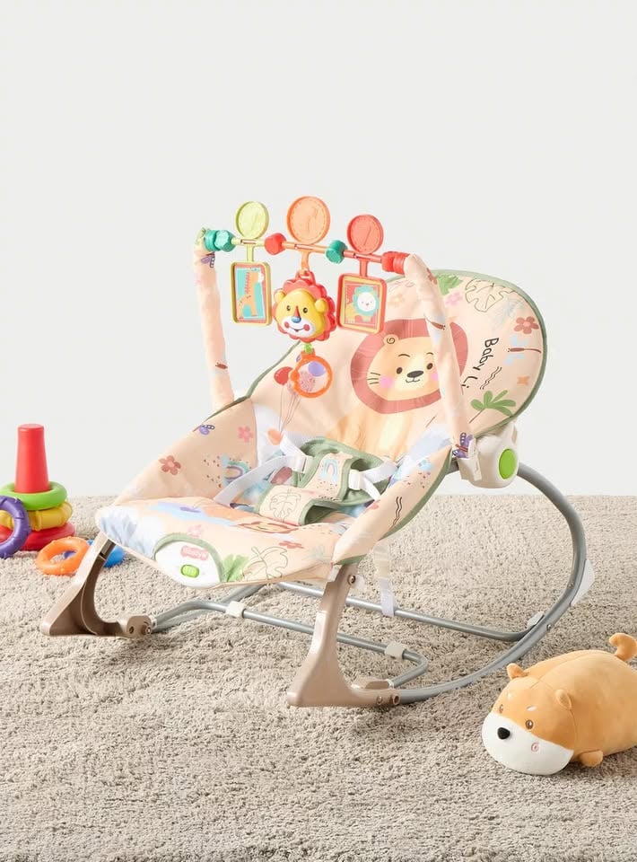 Lion Infant To Toddler Baby Musical Rocker