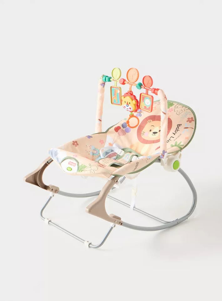 Lion Infant To Toddler Baby Musical Rocker