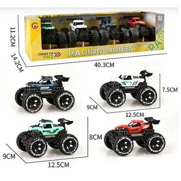 4Pcs Mini ABS Inertial Off-Road Racing Cars Set
