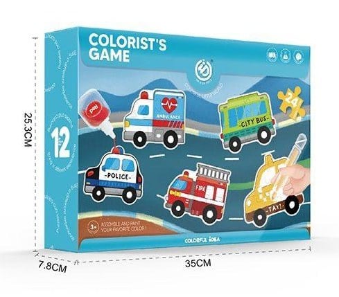 24Pcs DIY Jigsaw Assembly Colorist's Game