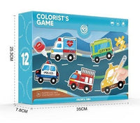 24Pcs DIY Jigsaw Assembly Colorist's Game