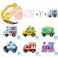 24Pcs DIY Jigsaw Assembly Colorist's Game