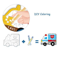 24Pcs DIY Jigsaw Assembly Colorist's Game