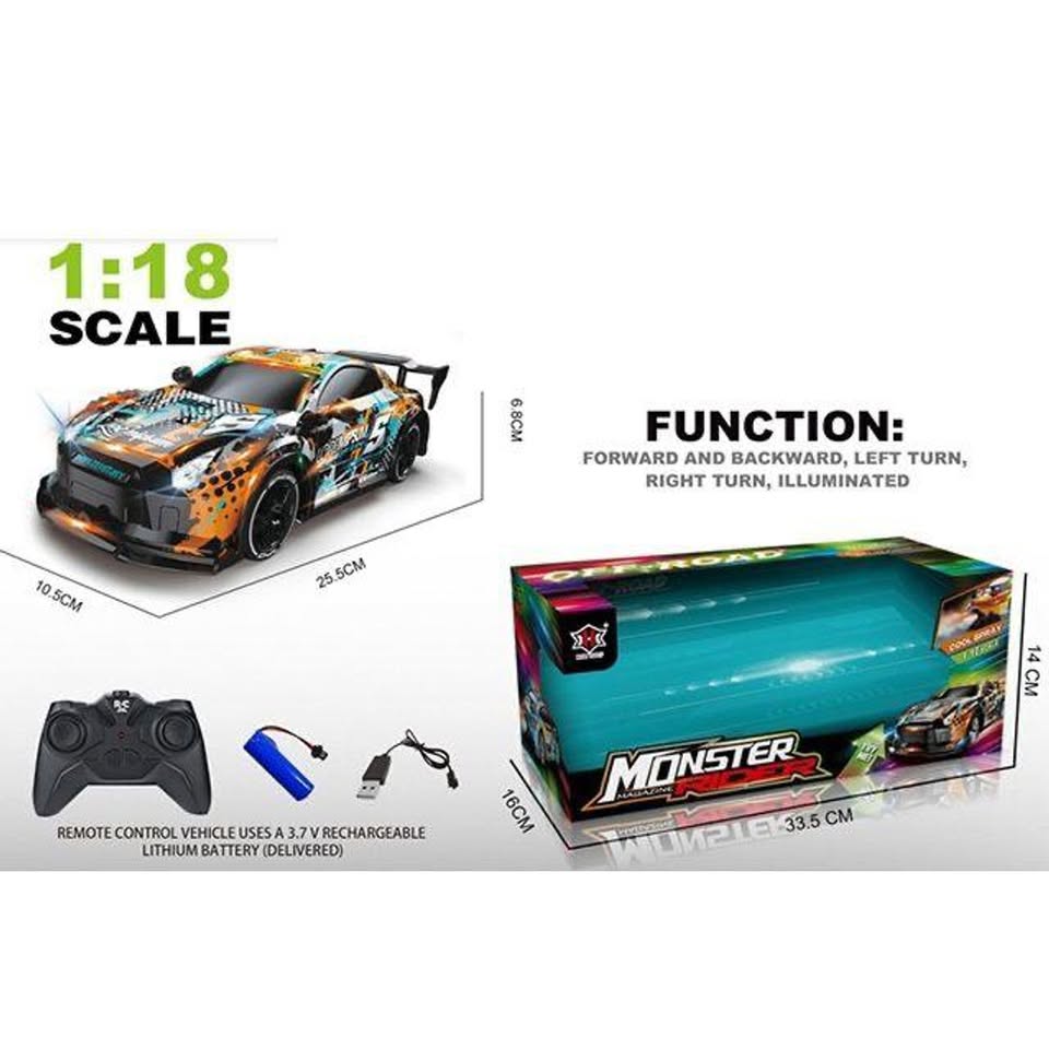 1:18 RC Illuminated Racing Off-Road Car With Lights