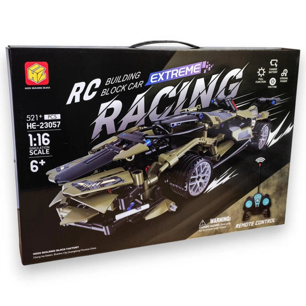 DIY 521Pcs RC 1:16 Roadster Racing Building Blocks Model