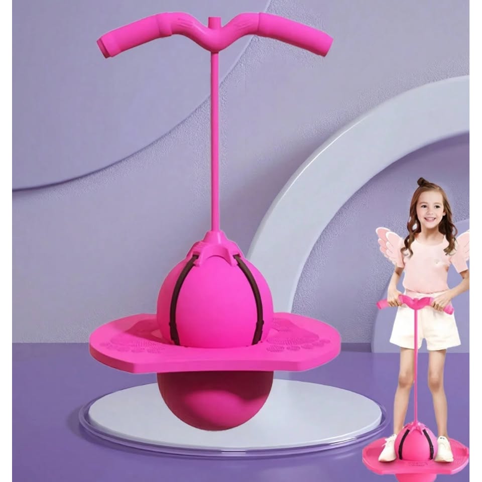 Sports Jumping Fitness Elastic Ball Game - Pink