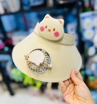 Rechargeable Cartoon Themed Rotating Fan Hat