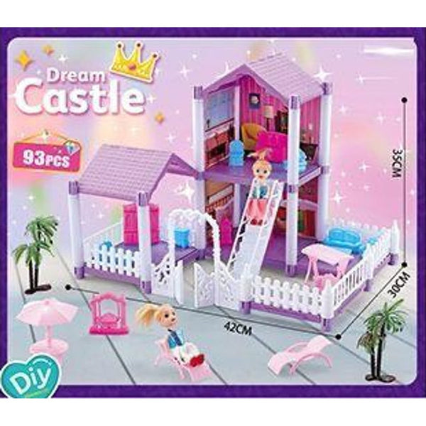 93Pcs DIY Dream Castle Doll House