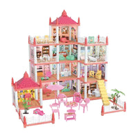 264Pcs DIY Dream Castle Doll House - Pink