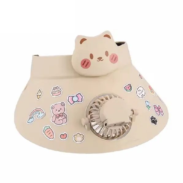 Rechargeable Cartoon Themed Rotating Fan Hat