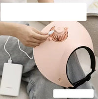 Rechargeable Cartoon Themed Rotating Fan Hat