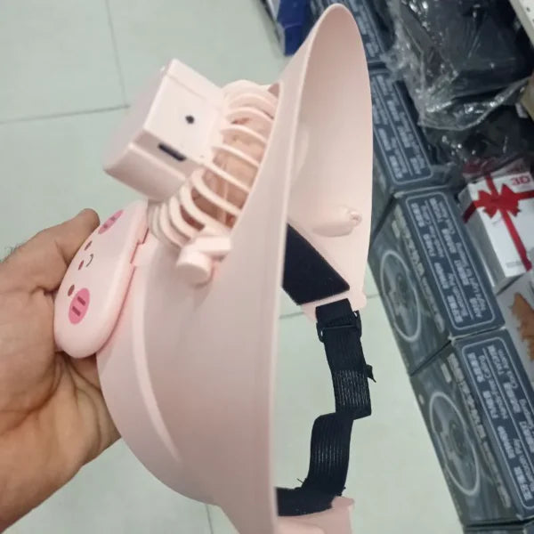 Rechargeable Cartoon Themed Rotating Fan Hat