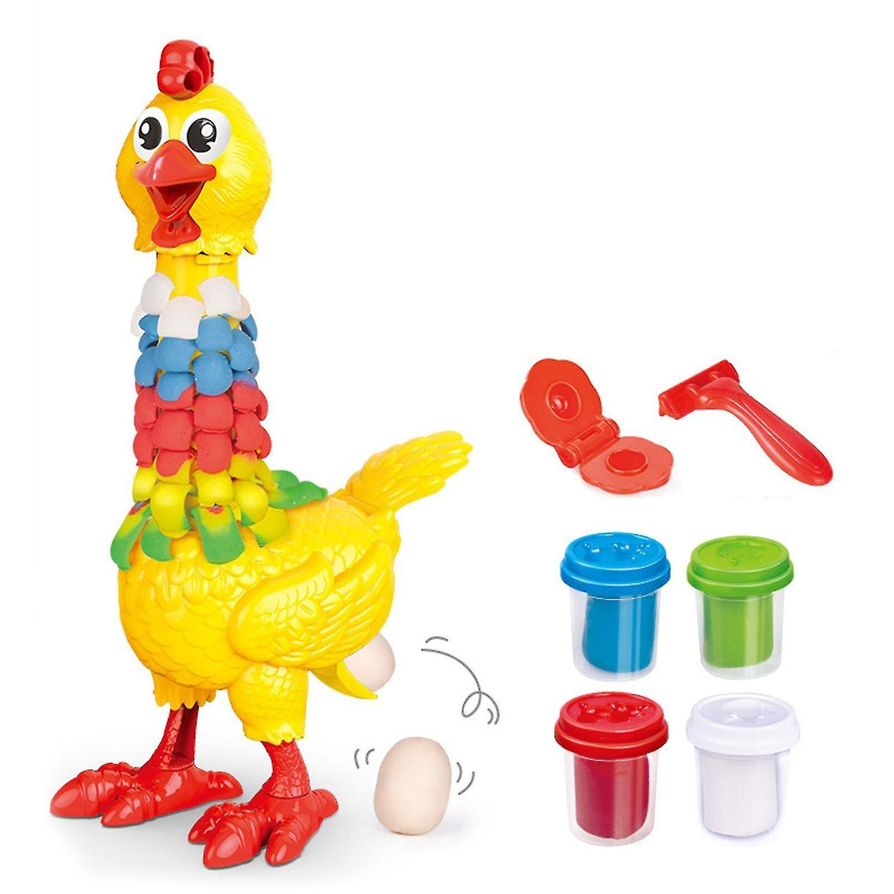 Kids Fun Feather Chicken Play Dough Set